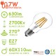 Bombilla LED Filamento E14 7W G45 Blanco Calido Trixline