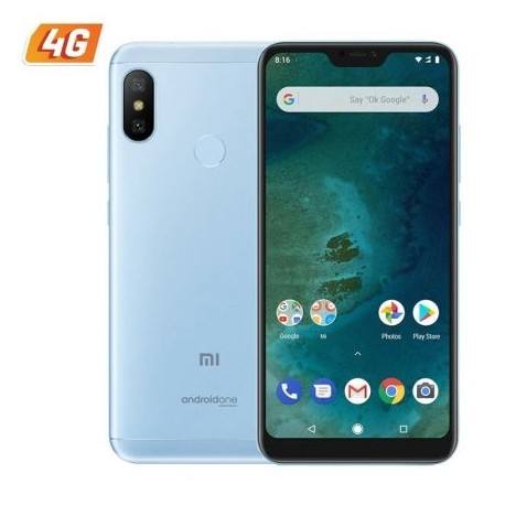 Smartphone móvil xiaomi mi a2 lite blue - 5.84'/14.83cm - oc snapdragon 625 2.0ghz - 4gb ram - 64gb - cam (12+5)/5mp - 4g - 