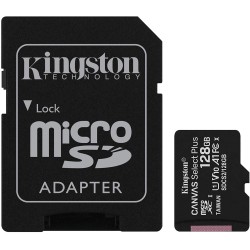 TARJETA DE MEMORIA MICRO SD 128GB KINGSTON CLASE 10 XC + ADAPTADOR