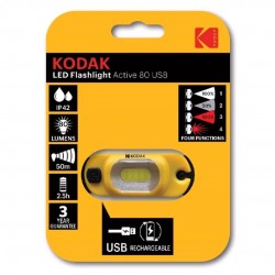 LINTERNA KODAK LED DE CABEZA ACTIVE 80 USB RECARGABLE MICRO USB BLISTER