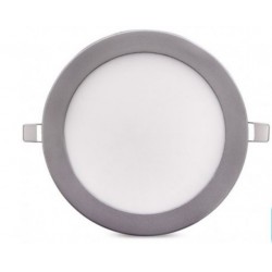 DOWNLIGHT LED 18W B. FRIO CIRCULAR PLATA CORTE Ø205mm