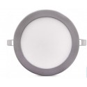 DOWNLIGHT LED 18W B. FRIO CIRCULAR PLATA CORTE Ø205mm