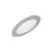 PANEL LED CIRCULAR DOWNLIGHT 18W MARCO PLATA ALUMINIO BLANCO CALIDO DRIVER INSOLATED (AISLADO)