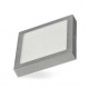 PLAFON LED 18W ALUMINIO CUADRADO BLANCO FRIO MARCO PLATA