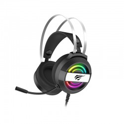 AURICULAR DOBLE JACK3.5MM +USB GAMENOTE GAMING CON MICROFONO INCORPORADO Y LUCES RGB HAVIT