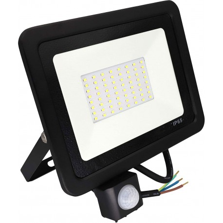 FOCO PROYECTOR LED CON SENSOR MOVIMIENTO 100W BLANCO NEUTRO