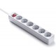 REGLETA 6 TOMAS 1.5m INTERRUPTOR CON PROTECCION BLANCO