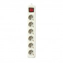 REGLETA 6 TOMAS 1.5m PROTECCION CON INTERRUPTOR BLANCO SILVER