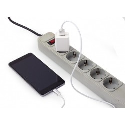 CARGADOR SMARTPHONE MICRO USB TYPE-C 5V-2.1A BLANCO ENERGENIE by GEMBIRD