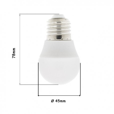 BOMBILLA LED E27 G45 5W BLANCO FRIO