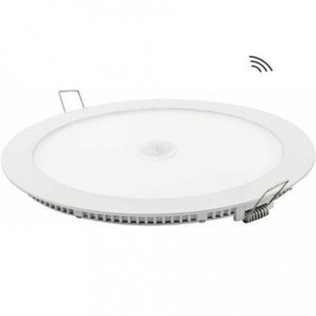 PANEL LED CIRCULAR DOWNLIGHT 6W ALUMINIO BLANCO NEUTRO CON SENSOR DE MOVIMIENTO DRIVER INSOLATED (AISLADO)