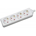 REGLETA 4 TOMAS 1.5 METROS 3X1.5mm² BLANCO 16A LEDECOR