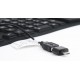 TECLADO FLEXIBLE ENROLLABLE SILICONA USB + PS/2 RESISTENTE AL AGUA NEGRO GEMBIRD