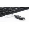 TECLADO FLEXIBLE ENROLLABLE SILICONA USB + PS/2 RESISTENTE AL AGUA NEGRO GEMBIRD