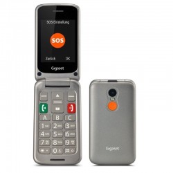 Teléfono móvil gigaset gl590 para personas mayores/ plata titanio