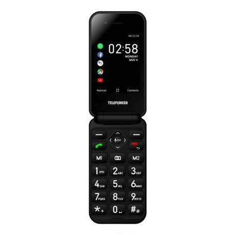 Teléfono móvil telefunken s740 para personas mayores/ negro