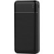 POWER BANK 20000mAh 2.1A POLYMERO ABS NEGRO 2 USB 1 TYPE-C 1 MICRO USB NEGRO PLATINET