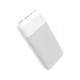 POWER BANK 20000mAh 2.1A POLYMERO ABS BLANCO 2 USB 1 TYPE-C 1 MICRO USB NEGRO PLATINET