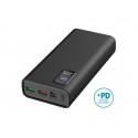 POWER BANK 20.000mAh POLYMERO 3.0 QUALCOMM QC 3.0 PD 3.0 LED Screen SALIDAS 2 USB 1 TYPE-C 1 MICROUSB CABLE TYPE-C PLATINET