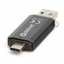 PENDRIVE 2en1 MEMORIA USB 3.0 + TYPE-C 128GB PLATINET