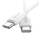 CABLE 60W 3A CARGA RAPIDA Y DATOS 1M USB TIPO-C A TIPO C BLANCO AVANT