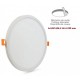 PANEL LED CIRCULAR DOWNLIGHT AJUSTABLE 20W ALUMINIO BLANCO FRIO DRIVER INSOLATED (AISLADO)