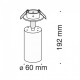 FOCO PORTALAMPARAS DE EMPOTRAR ORIENTABLE SERIE ATENEA BLANCO IP44 GU10