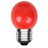BOMBILLA LED ESFÉRICA E27 G45 1W ROJA