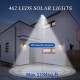 LUMINARIA LED SOLAR 60W C/SENSOR C/MANDO + SOPORTE METAL PARED IP67 BLANCO FRIO