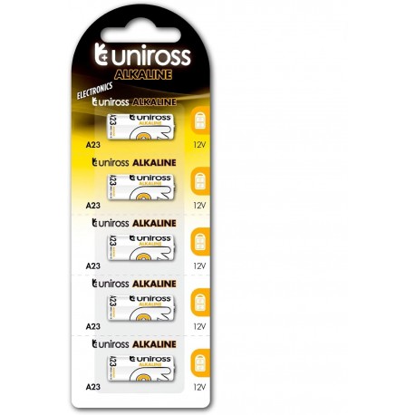 PILA ALCALINA UNIROSS MAX 23A 12V - LR23A - MN21 (PÀCK 5)