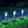 BALIZA LED SOLAR GARDEN LIGHT 07 STAINLESS STEEL STRAIGHT MOUTH LAMPSHADE 6500K