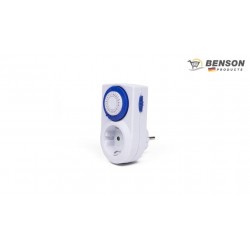 PROGRAMADOR ANALOGICO COMPACTO 24 HORAS BLANCO BENSON