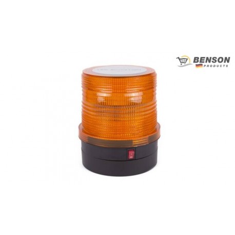 ROTATIVO LUZ LED NARANJA PILAS BASE IMANTADA BENSON