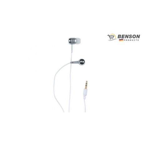 AURICULAR INTRAAUDITIVO ESTEREO JACK 3,5 BLANCO BENSON