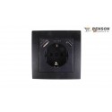 ENCHUFE ENPOTRADO PARED SCHUKO NEGRO + USB A+ USB TYPEC (C/MARCO INCLUIDO) 