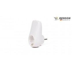 ADAPTADOR ENCHUFE SCHUKO + 2 X USB A BLANCO BENSON