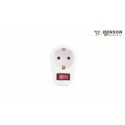 ADAPTADOR ENCHUFE SCHUKO C/BOTON BLANCO 