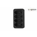 ADAPTADOR ENCHUFE 4 TOMAS SCHUKO 10A NEGRO 