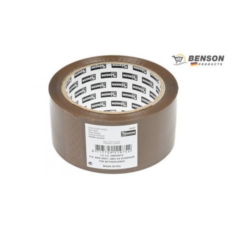 ROLLO CINTA ADHESIVA POLIPROPILENO MARRON 66 M x 48 MM BENSON