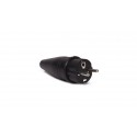 CLAVIJA MACHO IP44 C/TOMA TIERRA SCHUKO 16A NEGRO 