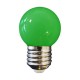 BOMBILLA LED ESFÉRICA E27 G45 1W VERDE