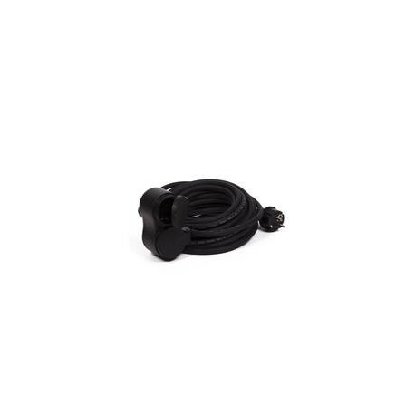 PROLONGADOR 2 TOMAS C/TAPA ALARGADERA 20M 3G 1.5MM2 IP44 NEGRO BENSON