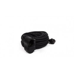 PROLONGADOR 2 TOMAS C/TAPA ALARGADERA 10M 3G 1.5MM2 IP44 NEGRO 