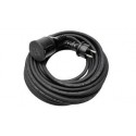 PROLONGADOR C/TAPA ALARGADERA 15 METROS 3X1.5mm² IP44 NEGRO
