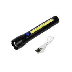 LINTERNA RECARGABLE USB TACTICA LED COB 166MM HOFFTECH GERMANY