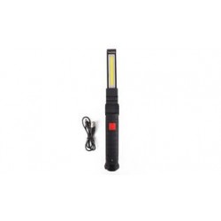 LINTERNA LED COB DE TRABAJO RECARGABLE 2 EN 1 C/IMAN C/GANCHO FLEXIBLE