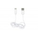 CABLE CARGA Y DATOS 2,1 A USB A USB TIPO-C BLANCO 1 METRO BENSON