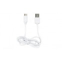 CABLE CARGA Y DATOS 2,1 A USB A USB TIPO-C BLANCO 1 METRO 