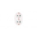 ADAPTADOR DOBLE ENCHUFE SCHUKO BLANCO 