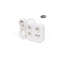 REGLETA 3 TOMAS + 2 USB-A 1.5M 3X1,5MM 